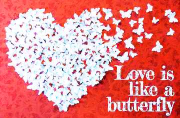 FX №179769 frozen card Love is like a butterfly.