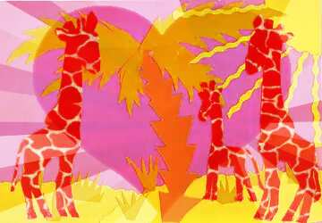 FX №179747 Giraffe Greeting Card with heart