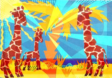 FX №179743 Giraffe LoveGreeting Card