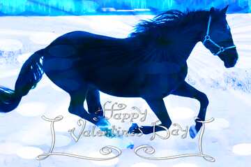 FX №179033 Happy Valentines Day with Horse card