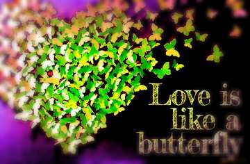 FX №179815 Valentine`s day love heart romantic heart butterfly
