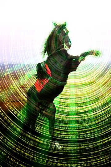 FX №179356 horse on hind legs Art Technology Background