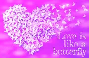 FX №179807  Love is like a butterfly Winter card