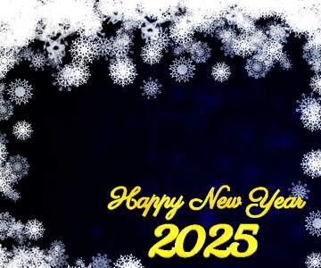 FX №179296 New year 2025 blue background with snowflakes