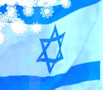 FX №179293  New year Israel background with snowflakes