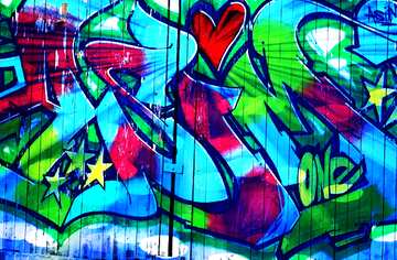 FX №179004 Art under ground. Beautiful street art graffiti style. The wall is decorated with abstract drawings ...
