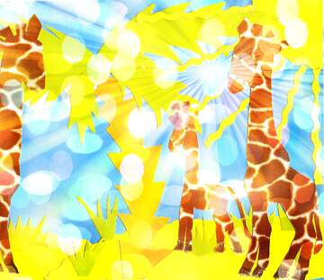 FX №179732 Sunny card with giraffe