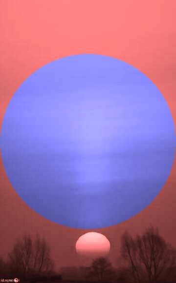 FX №179547  Sunset infographics blue circle frame