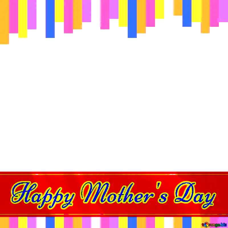  Colorful lines frame Happy Mothers Day №49681
