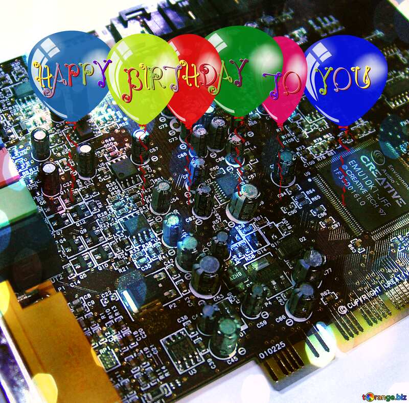 Computers  Birthday Card Background №664