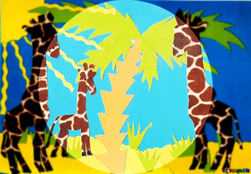Giraffe kind background №18671