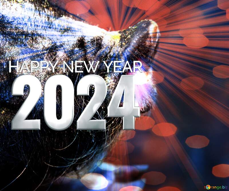 Happy New Year of pig 2024 card background №1955