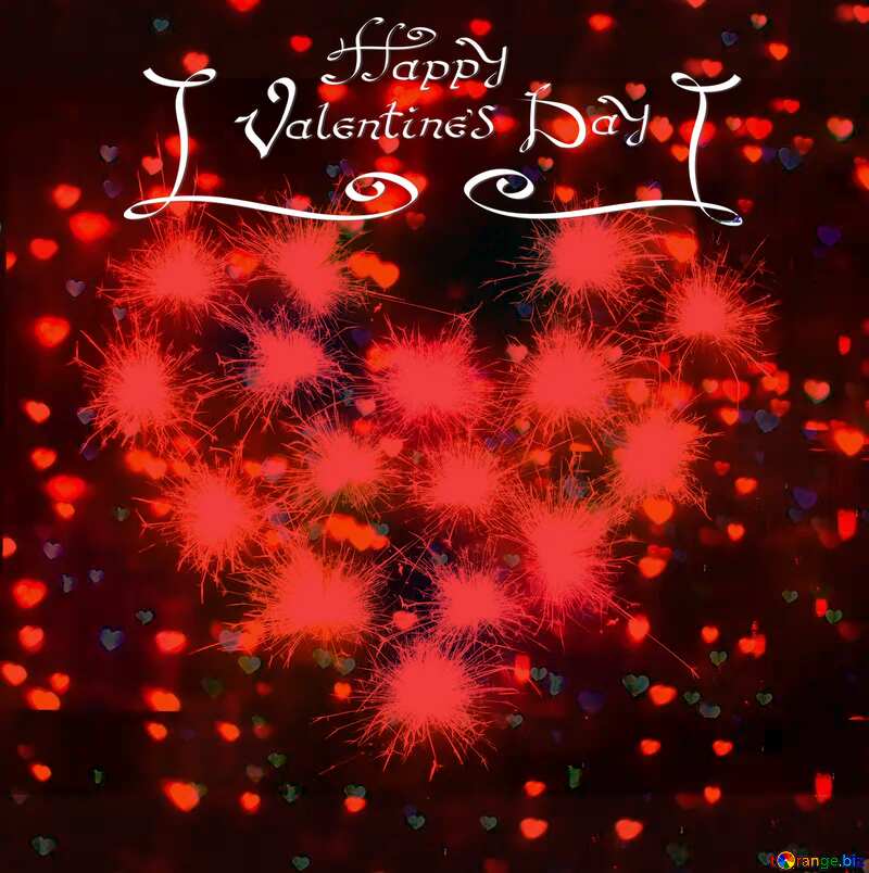 Happy Valentines Day background with heart №25595