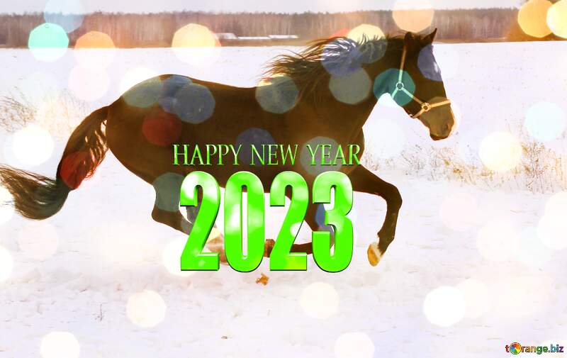 Horse Happy New Year 2023 №18191