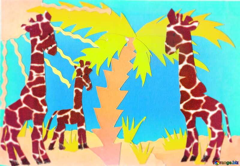 Giraffe template Card №18671