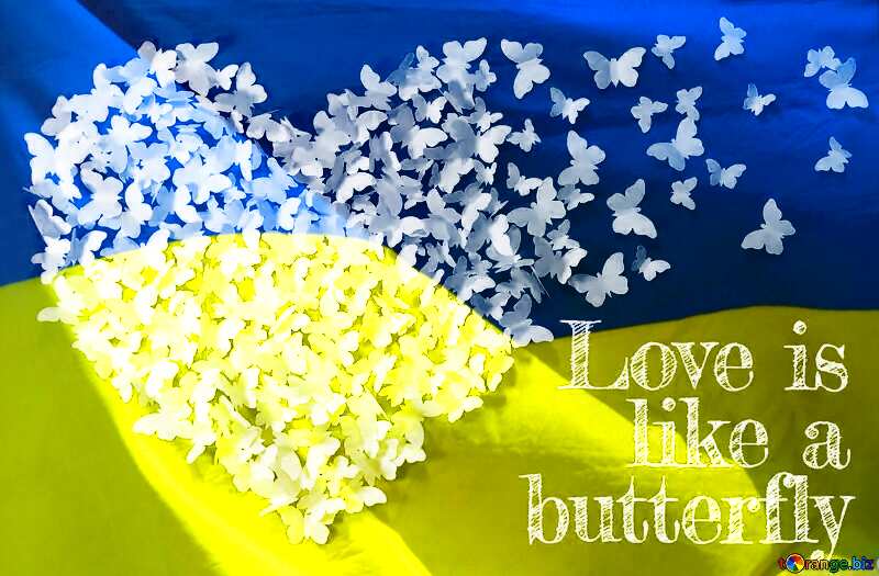  Love is like a butterfly. Ukrainian Background №49682
