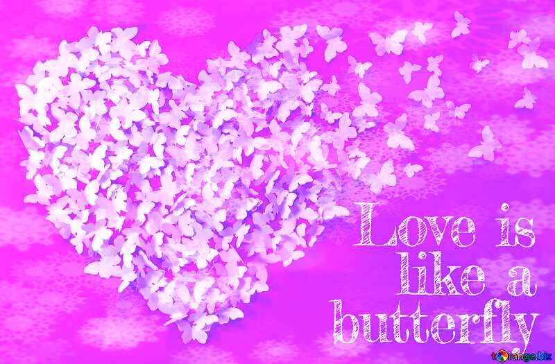  Love is like a butterfly Winter card №49682