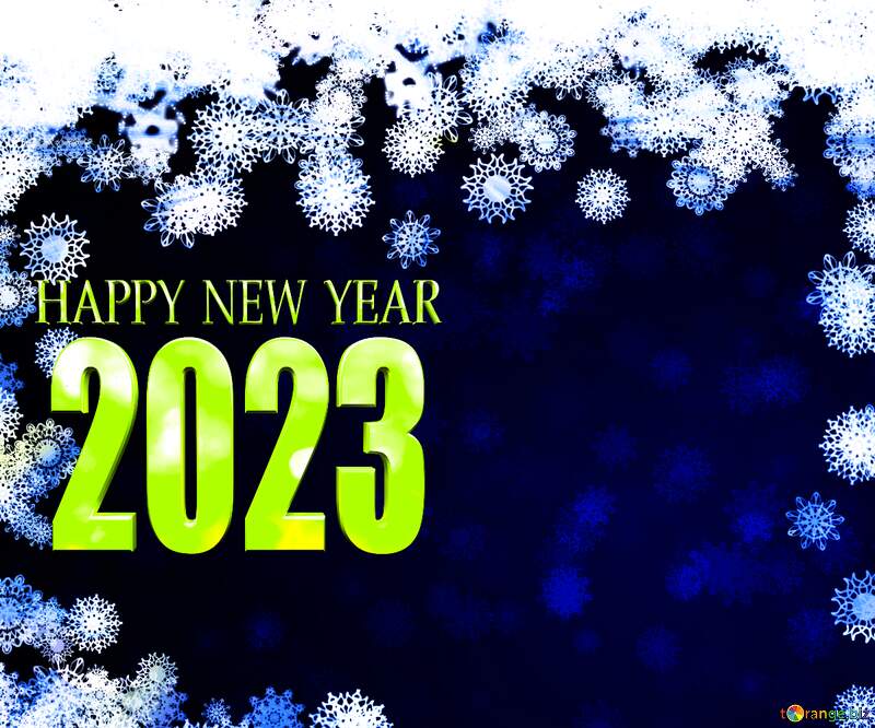 New year 2023  background with snowflakes №40728