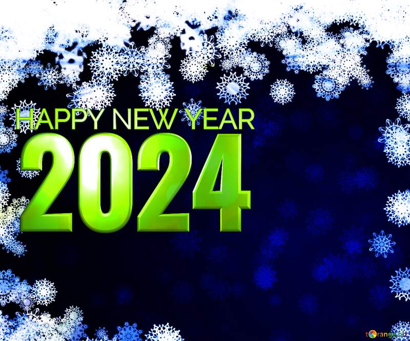 New year 2024  background with snowflakes №40728