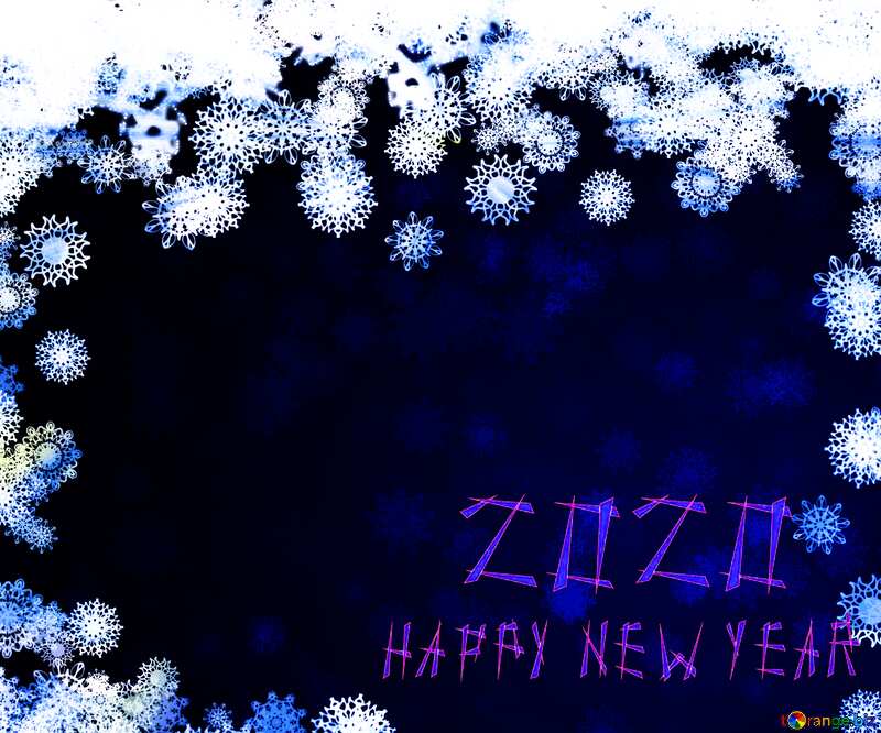  New year background with snowflakes №40728