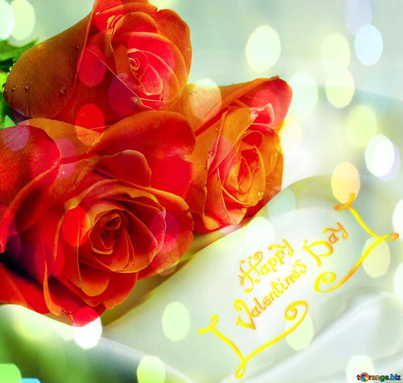 Roses  Background Happy Valentines Day №7244