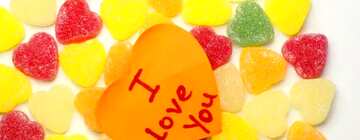 FX №18223 Cover. Background I love you in candy.