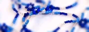 FX №18398 Cover. Beads. Patterns of blue beads..