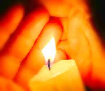 FX №18129 Image for profile picture Candle hand Palm.