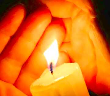 FX №18130 Image for profile picture Candle hand Palm.