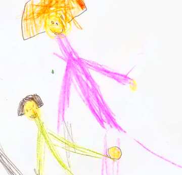 FX №18212 Image for profile picture Family treasure hunters. Children drawing..