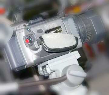 FX №18860 Image for profile picture  Professional video camera on tripod .