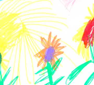 FX №18205 Image for profile picture Sunflowers.  Children drawing..