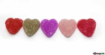 FX №18184 Purple color. Candy in heart shape.