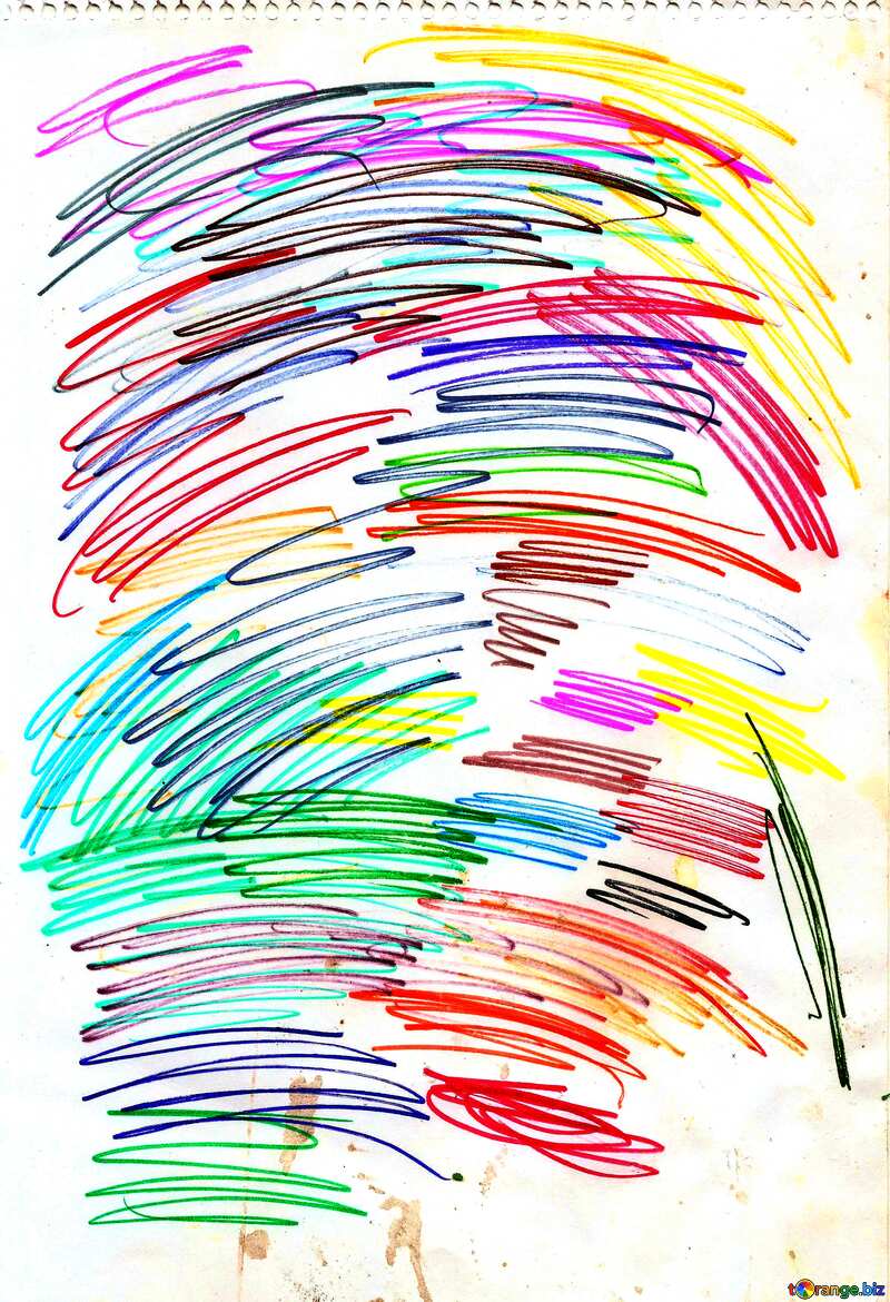Лёгкий разноцветный рисунок фламастерами