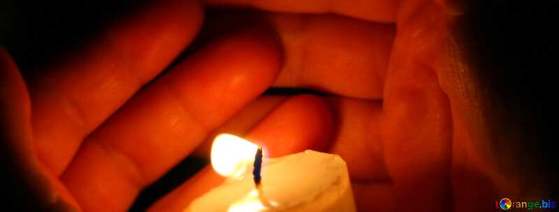 Cover. Candle hand fingers. №18116