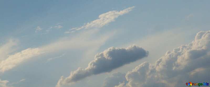 Cover. Cumulus clouds in blue sky. №2000