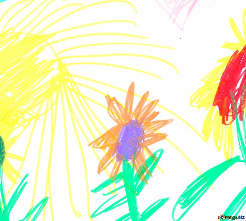 Image for profile picture Sunflowers.  Children drawing.. №18678
