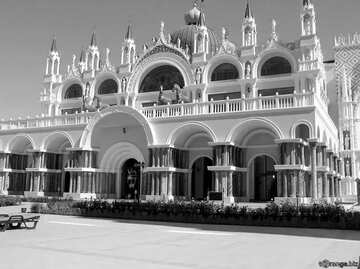 FX №180874 Palace with round arches black and  white