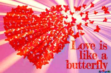 FX №180856  Love like a a butterfly love card background