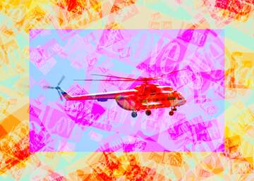 FX №180822 red love  helicopter