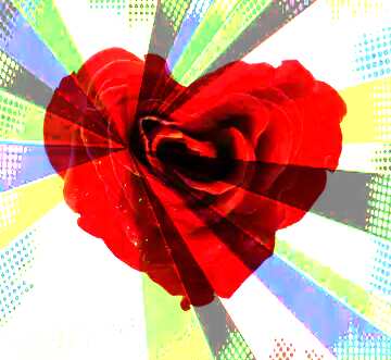FX №180087  Retro Rose heart