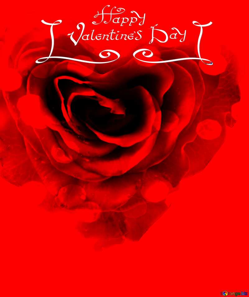  Rose heart Happy Valentines Day Background №17029