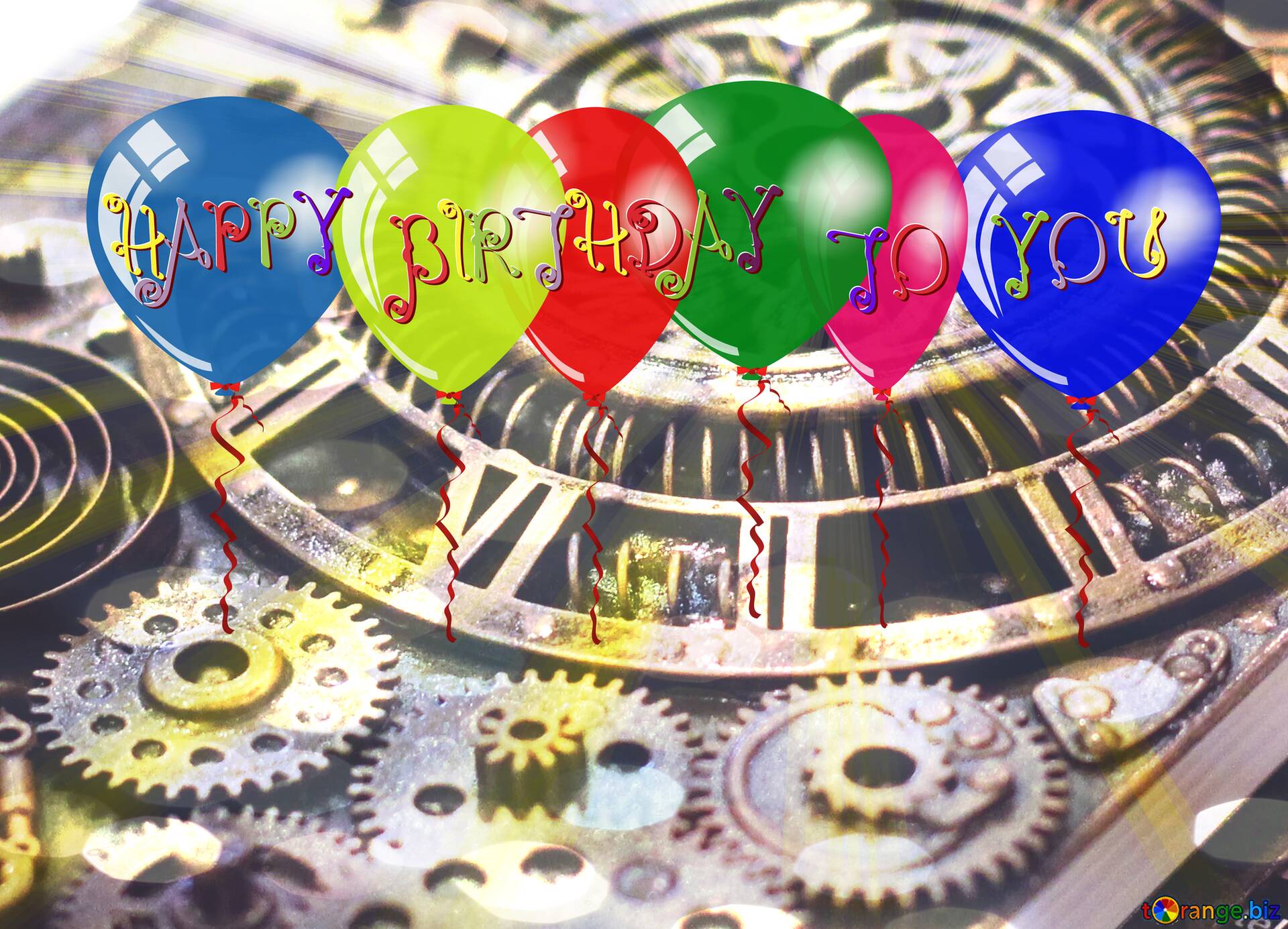 Download free picture Steampunk Happy Birthday Card on CC-BY License ...