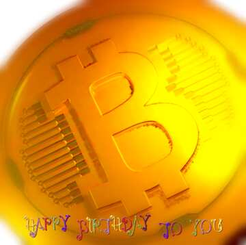 FX №181841 Bitcoin birthday card
