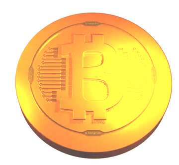 FX №181856 Bitcoin light gold coin