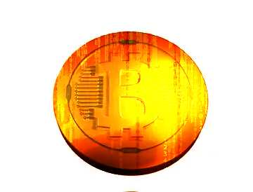 FX №181808 Bitcoin gold Digital Binary Code Background