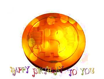 FX №181810 Bitcoin gold Happy Birthday