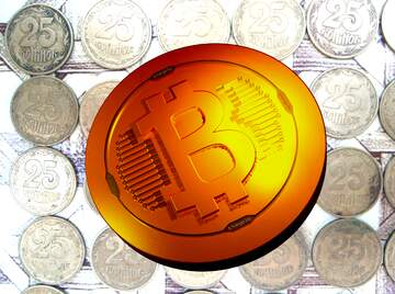 FX №181923 Bitcoin gold light coin Small  money.  Ukraine.