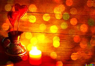 FX №181464  Candle and heart background