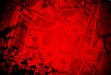 FX №181657 Halloween dollars red background